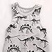Summer Baby Boy Girl Animal Printed Sleeveless Romper One-Piece Bodysuit Jumpsuit Outfits (Gray, 6-9 Months)