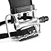 NEWSTY Bike Pedals with Clips and Straps for Outdoor Cycling and Indoor Stationary Bike 9/16-Inch Spindle Resin/Alloy Bicycle Pedalsthumb 2