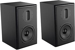 SAMTRONIC Passive Bookshelf Speakers 5.25" High Output Woofer and 4 inches Ribbon Tweeter Wood Color, Pair - Needs Amplifier or Receiver to Operate