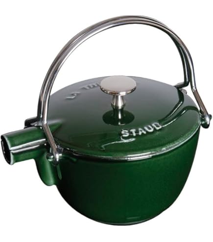 Amazon.com | Staub Cast Iron 1-qt Round Tea Kettle - Matte Black