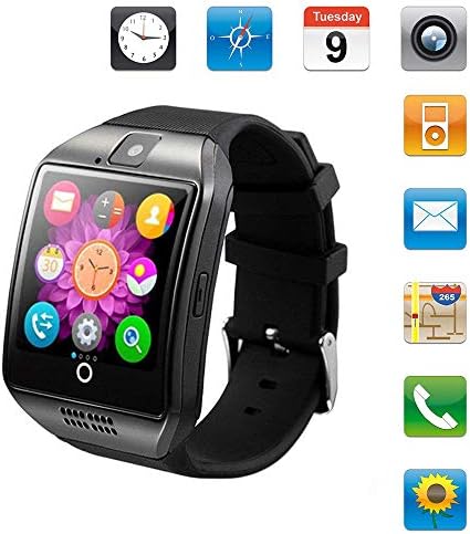 Smartwatch Sim Card Camera for Men Women Kids - Bluetooth Smart Watches Android Cell Phone Watch Card SD with Pedometer Music Player (Silver)