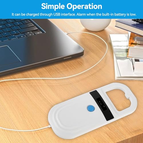 Pet ID Reader, Pet Tag Display Pet Chip ID Scanner Pet ID Scanner Portable RFID EMID Reader for Pets
