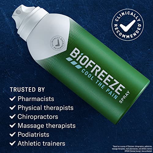 Biofreeze Menthol Pain Relieving Spray 3 FL OZ Colorless Aerosol Spray