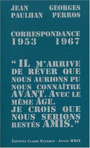 Correspondance, 1953-1967