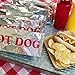 Paper Popcorn Bags - Printed Foil Hot Dog Bags - 50 Each - Red White Blue Silver