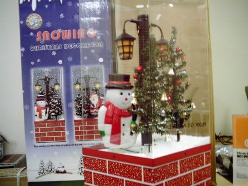 snowing christmas decoration and