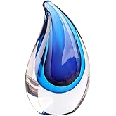 Yao Yuan Hand-Blown Murano-Style Glass Sculpture Decor Statue and Figurine - Wonderful Gift, Blue