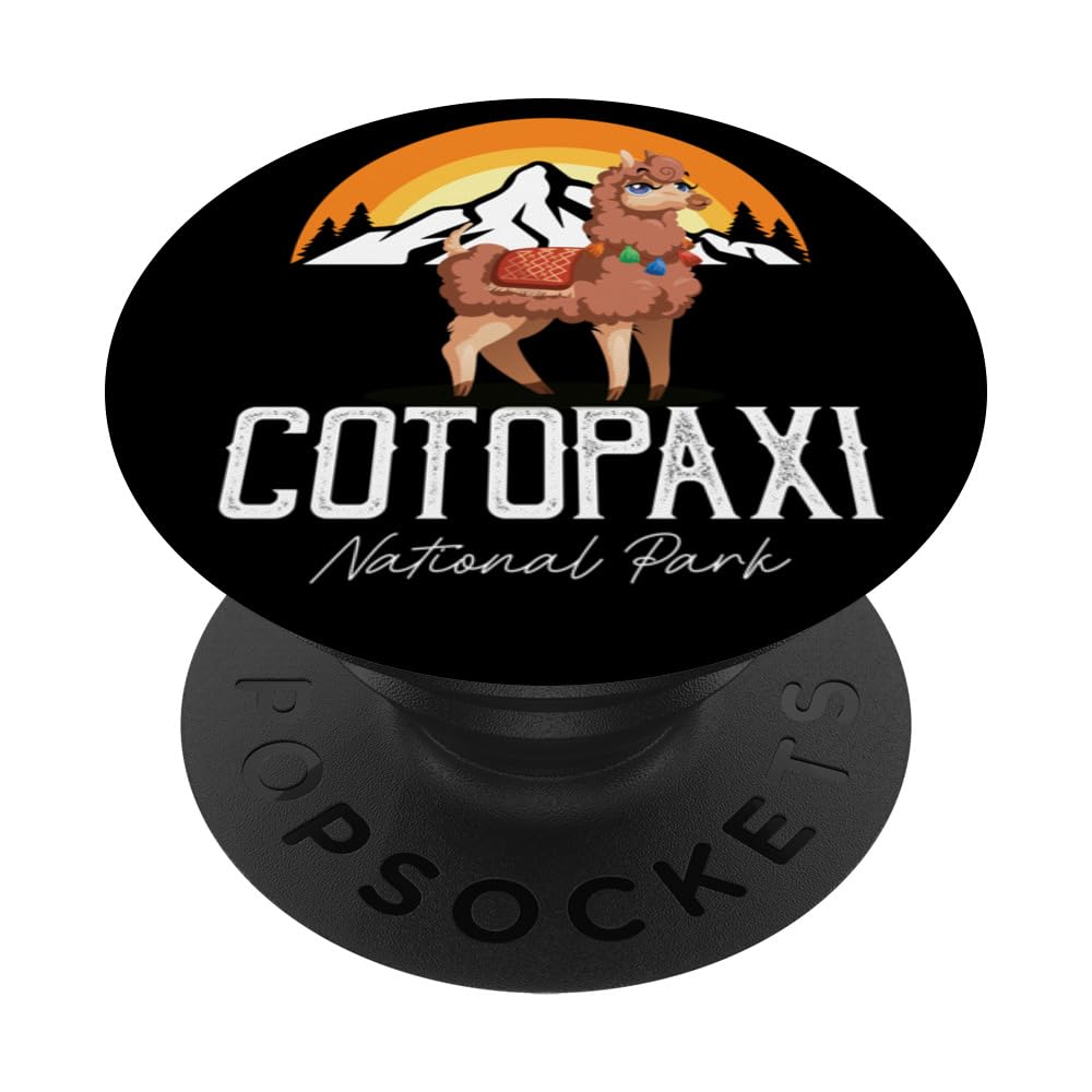 Llama Cotopaxi Ecuador Hiking Camping National Park Souvenir PopSockets Swappable PopGrip