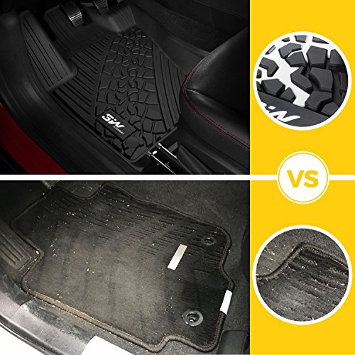 3W Floor Mats for Jeep Compass 2017 2018 2019 2020 Full Set Front and
