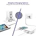 Atizzy Multi Port USB Charger with Phone Stand, 24W 4.8A 4-Port USB Hub Rapid Desktop Charging Station USB Adapter for Apple iOS,Samsung Android & All Other USB Enabled Devices-White