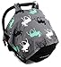 Dear Baby Gear - Baby Car Seat Canopy - Infant Car Seats Covers - Carseat Canopies for Boys and Girls - Toddler Carseat Cover with Snap Opening (Reversible Black, Grey, Mint Moose, Aztec 40