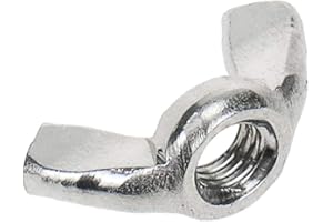 Coshar 50PCS 304 Stainless Steel Wing Nuts Hand Twist Tighten Butterfly Ear Thread (M5)