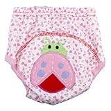 1pc Baby Girl Boy Pee Potty Training Pants Washable Cloth Diaper Nappy Underwear (L(fit for 12-24months), Ladybug)