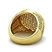 L & L Nation Men HQ 14K Gold Tone Round Side CZ Hip Hop Ring Sizes 7-12