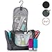 Hanging Toiletry Bag with Travel Bottles Set - Toiletry Kit - Shower Bag for Men and Women - Waterproof Organizer for Travel Accessories Cosmetics Makeup with Mesh Pockets and Sturdy Hook - Gray