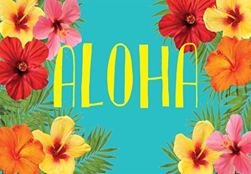 Aloha - Hawaiian Hibiscus Tropical Unframed Vinyl Art Print - Perfect for indoors / outdoors. All-weather.