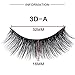 Magnetic False Eyelashes 3D Fake Eyelashes 3 Magnets No Glue Handmade 8 PCS Thick Long False Lashes (2pairs)
