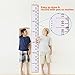 KINBON Baby Height Growth Chart Ruler Kids Roll-up Canvas Height Chart Removable Wall Hanging Measurement Chart Wall Decor for Kids Nursery Room (79'' X 7.9'')
