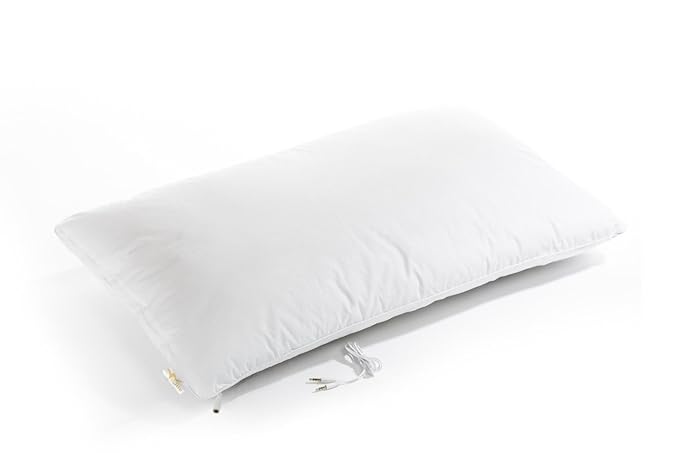 iWile Kopfkissen mit herausnehmbaren Stereo Lautsprechern, waschbar, für Standardbezug 80 x 40 cm, Made in EU