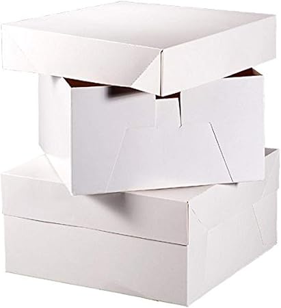 Club verde pastel cuadrado caja, color blanco, 330 x 330 x 152 mm: Amazon.es: Hogar
