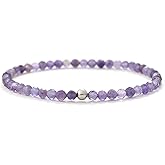 BERGERLIN Real natural stone bracelet - Tested and certified in Germany - Genuine bracelets with 925 Sterling silver pearl and faceted pearls