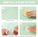 Vicloon Self Adhesive Rubber Feet 12Pcs Transparent Bumper Pads 20x5mm view 3