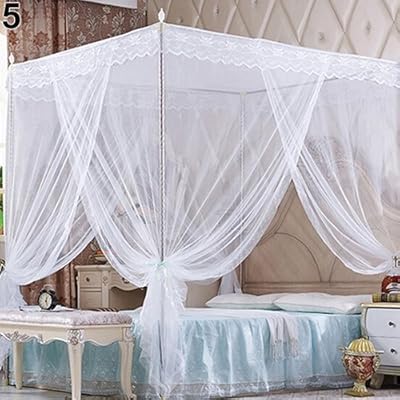 Romantic Princess Lace Mosquito Net for Twin to King Beds, White