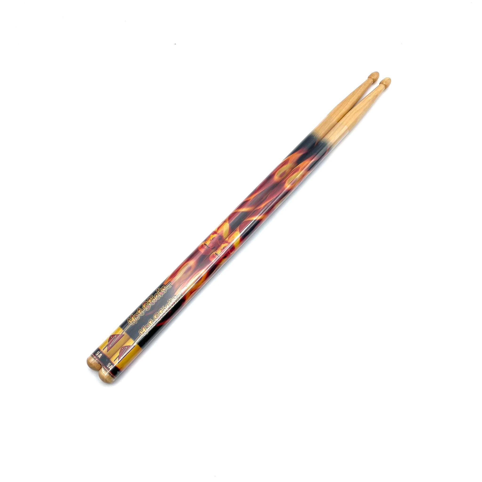 Hotsticks Artisticks Wood Tip 5A Drumsticks - Flaming Skull, HS A5AW-FS