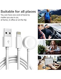 Apple Watch Charger, 2 in 1 iPhone Charger with 3.3ft 1.0m Portable Charging Cable Compatible with for Apple Watch Series 4 3 2 1,iPhoneXR XS XS Max X 8 8Plus 7 7Plus 6 6Plus iPad4 iPad Air iPad Mini