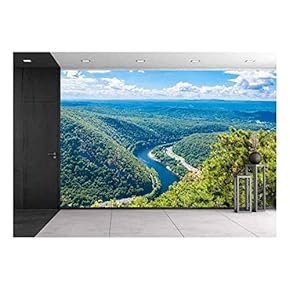 Delaware Water Gap - Removable Wall Mural | Self-Adhesive Large Wallpaper - 66x96 inches
