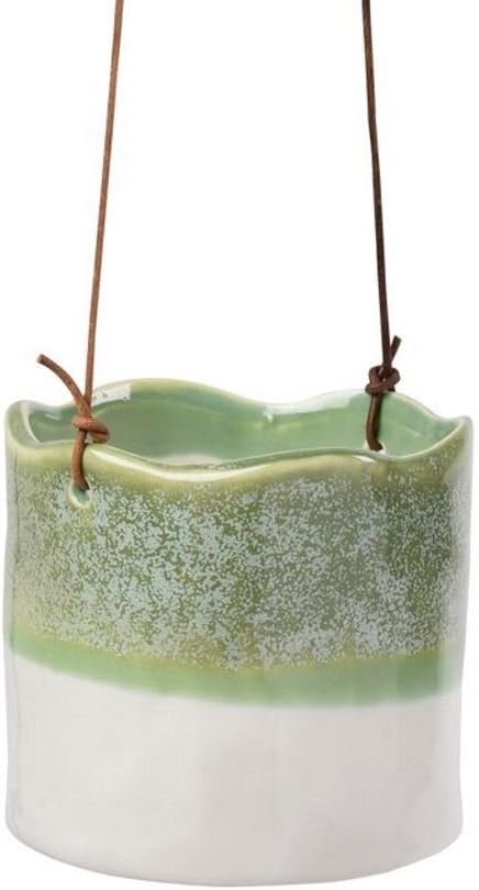 Burgon & Ball 'Wave' Hanging Pot, Green, 13 cm x 20 cm x 8 cm