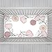 NoJo Photo Op 100% Cotton Fitted Crib Sheet, Floral, Pink/Gray