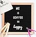Bee Authentic Letter Board with Cursive Words | 10x10 Black Felt Changeable Message Board Sign with Oak Frame | 297 Letters, Numbers, Symbols, Shapes and Cursive Words