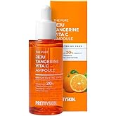PRETTYSKIN Jeju Tangerine Vitamin C Ampoule 1.75 fl.oz.| 11-Vitamin Complex + Panthenol + Niacinamide + Adenosine | Lightweight Hydrating & Calming Korean Serum for Sensitive Skin