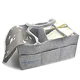 northparc Baby Diaper Caddy- Nursery Diaper Tote Bag, Changing Table Storage bin, Large Portable car Travel Organizer for Wipes and Toys, Newborn Registry Must Have, Baby Shower Gift for BOY Girl