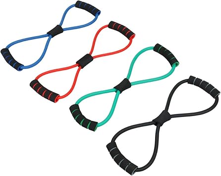 Amazon トレーニング チューブ 8字型 ４種類強度 筋トレ ダイエット フィットネス エクササイズ ストレッチ ゴム バンド Darhoo スポーツ アウトドア