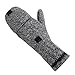 OMECHY Winter Unisex Wool Knitted Fingerless Convertible Gloves with Mitten Cover One Size,Grey