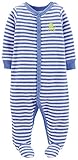 Carter's Baby Boys' Terry Striped Footie (Baby) - Shark - Newborn