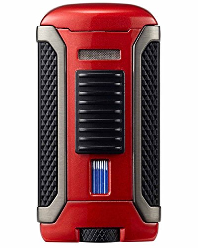 Apex Single Torch Jet Flame Cigar Lighter in an Attractive Gift Box Warranty Red