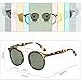 SojoS Classic Mens Womens Double Metal Bridge Round Sunglasses SJ2024 With Demi Frame/G15 Lens