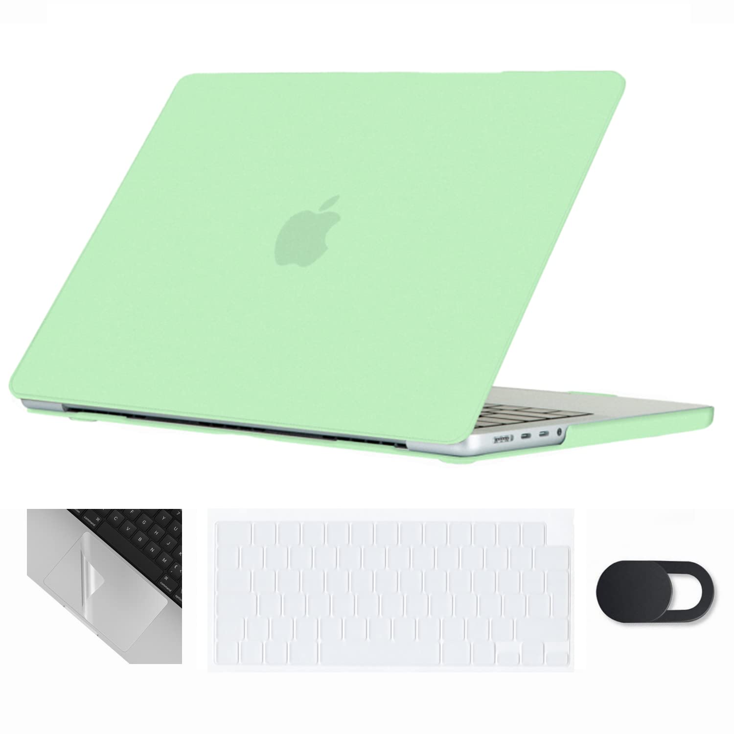 Se7enline Compatible with 2024 2023 2022 2021 MacBook Pro 16 inch Case Hard Cover for 16-inch A2991 A3403 A2780 A2485 M4 M3 M2 M1 &Keyboard Skin & Touchpad Protector & Webcam Cover,Melon Green