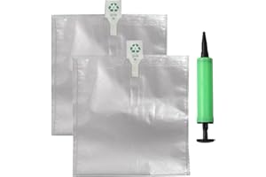 Miupoo Packaging Air Bags,Clear Plastic Inflatable Air Packaging Protector Bag with Free Pump Cushion,Air Cushion Blocking Packaging Bag,16x16Inchesx100Pieces