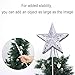 OurWarm Christmas Tree Topper Lighted Star Tree Toppers with LED Rotating Snowflake Projector Lights, 3D Hollow Silver Star Snow Tree Topper for Christmas Tree Decorations