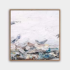 Framed Canvas Wall Art Abstract Color Painting Canvas Prints Home Artwork Decoration for Living Room,Bedroom - 16x16 inches