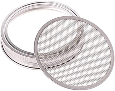 Rrunzfon 1PC Seed Sprouter Kit Sprouting Mason Jars with Stainless Steel Strainer Lids Germinator to Grow Sprouts Alfalfa Broccoli For Garden Supplies