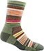 Darn Tough Vermont Women's Sierra Stripe Micro Light Cushion Socks, Moss, M