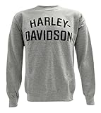 Harley-Davidson Men's Sweatshirt, Heritage H-D, Gray Crew Neck 30296642 (L)