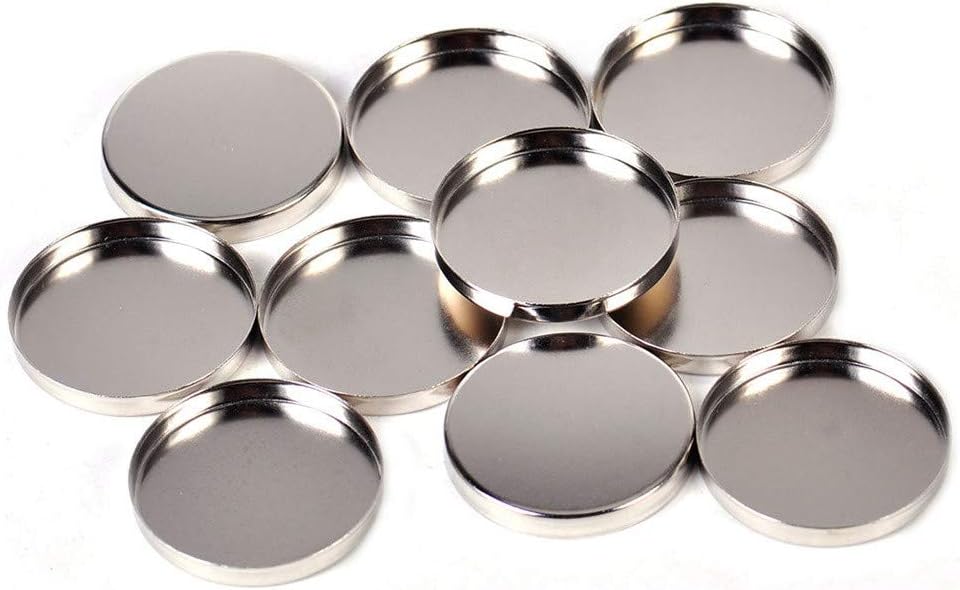 Tharv Eyeshadow Palette 10 x Round Tin Pan Palette Empty Eyeshadow Palette Responsive to Magnets(26mm)