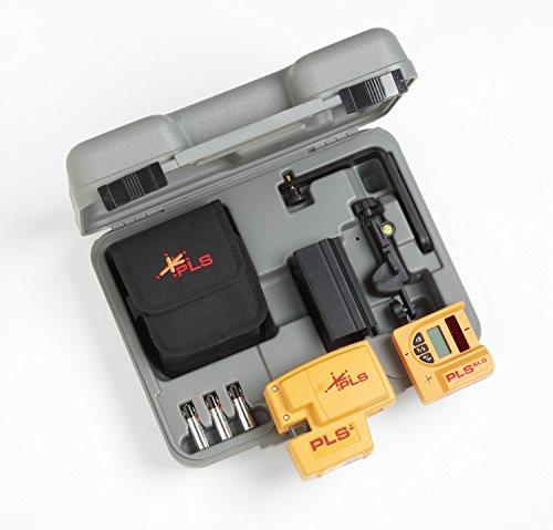 PLS 4 Red Cross Line Laser Level KIT with Plumb, Bob and Level, PLS-60588 by Pacific Laser Systems