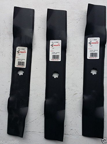 Set of 3 Replacement John Deere Blades GX21784 GY20852 for 48" Cut D & La Series
